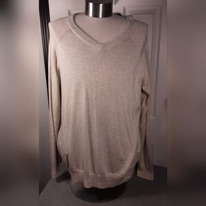 NWT Men's V-neck Lucky Brand Sweater Sz. XXL Oatmeal